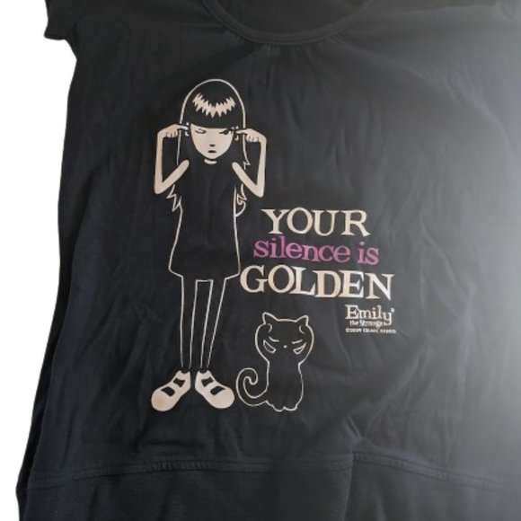 EMILY THE STRANGE 2009 Long Sleeve Shirt Small NEW NWT - Picture 4 of 4